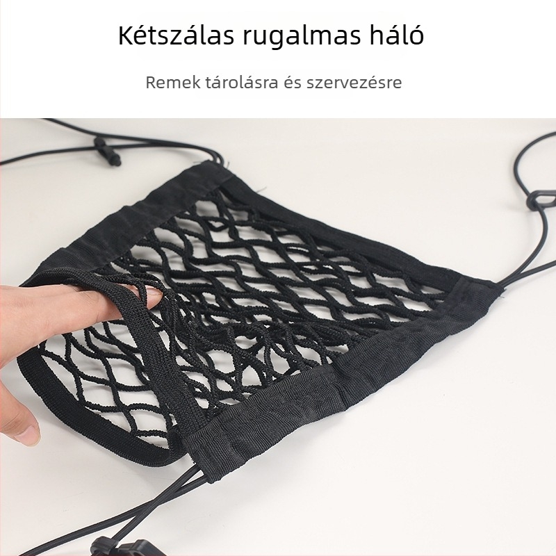 Autóülés tároló táska, poliészter, 2 L, univerzális, középső üléshez akasztós szervező