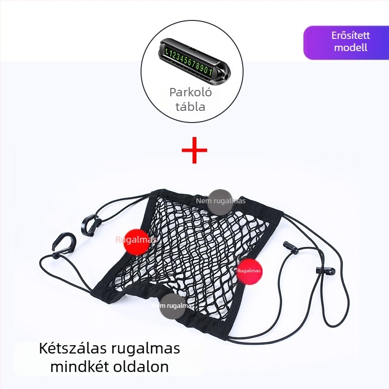 Autóülés tároló táska, poliészter, 2 L, univerzális, középső üléshez akasztós szervező
