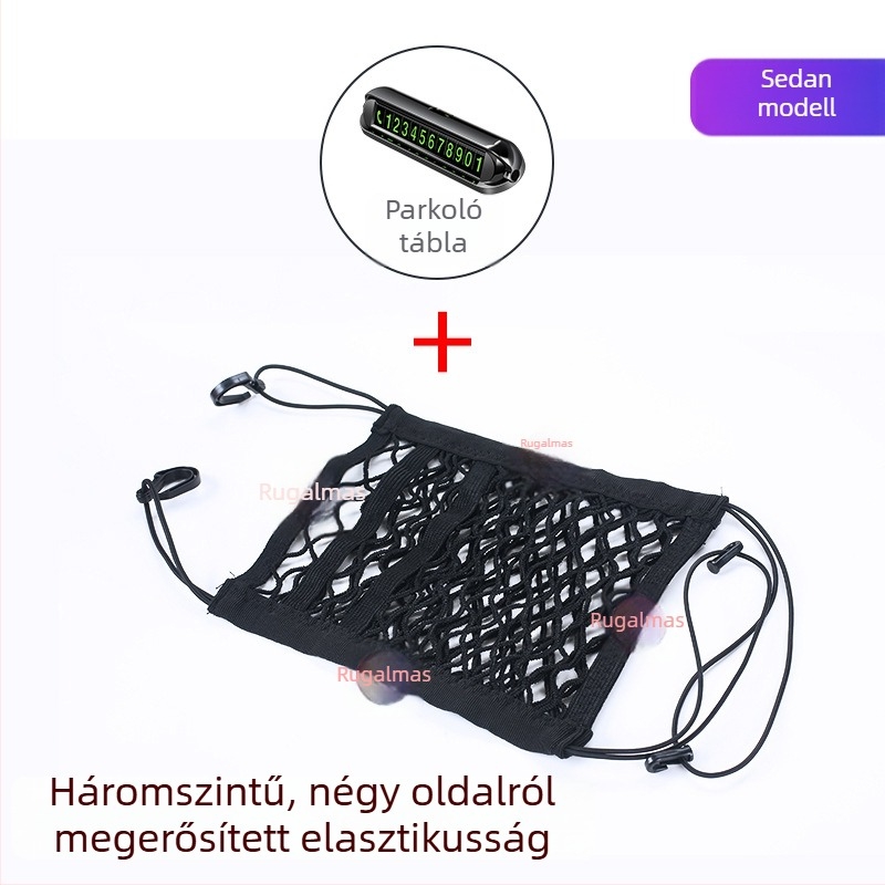 Autóülés tároló táska, poliészter, 2 L, univerzális, középső üléshez akasztós szervező