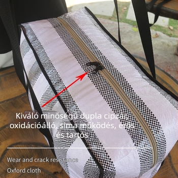 Költöztető szőtt tároló táska, nagy kapacitású rendszerező utazótáska kígyómintás