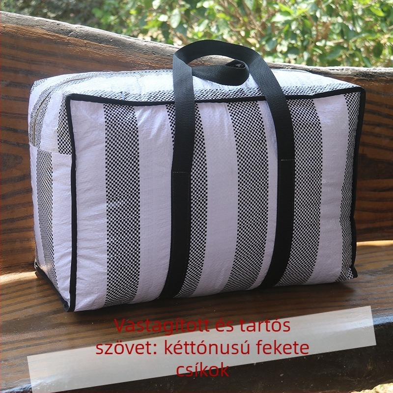 Költöztető szőtt tároló táska, nagy kapacitású rendszerező utazótáska kígyómintás