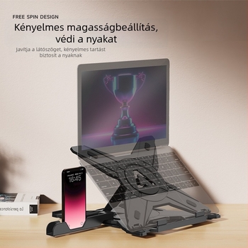 Összecsukható laptopállvány (modell 278; tömeg 423 g; kategória: laptopállvány; piacra dobva 2024)