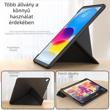 iPad Air 11 hüvelykes védőtok, teljes lefedettség, PU anyag, puha borítás, esés elleni védelem