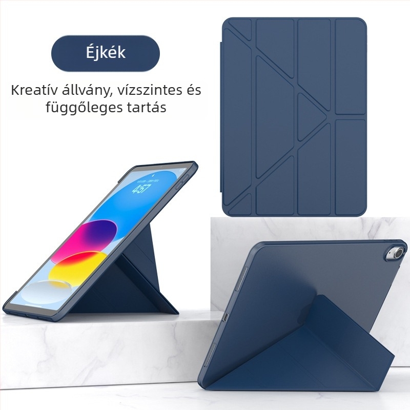 iPad Air 11 hüvelykes védőtok, teljes lefedettség, PU anyag, puha borítás, esés elleni védelem