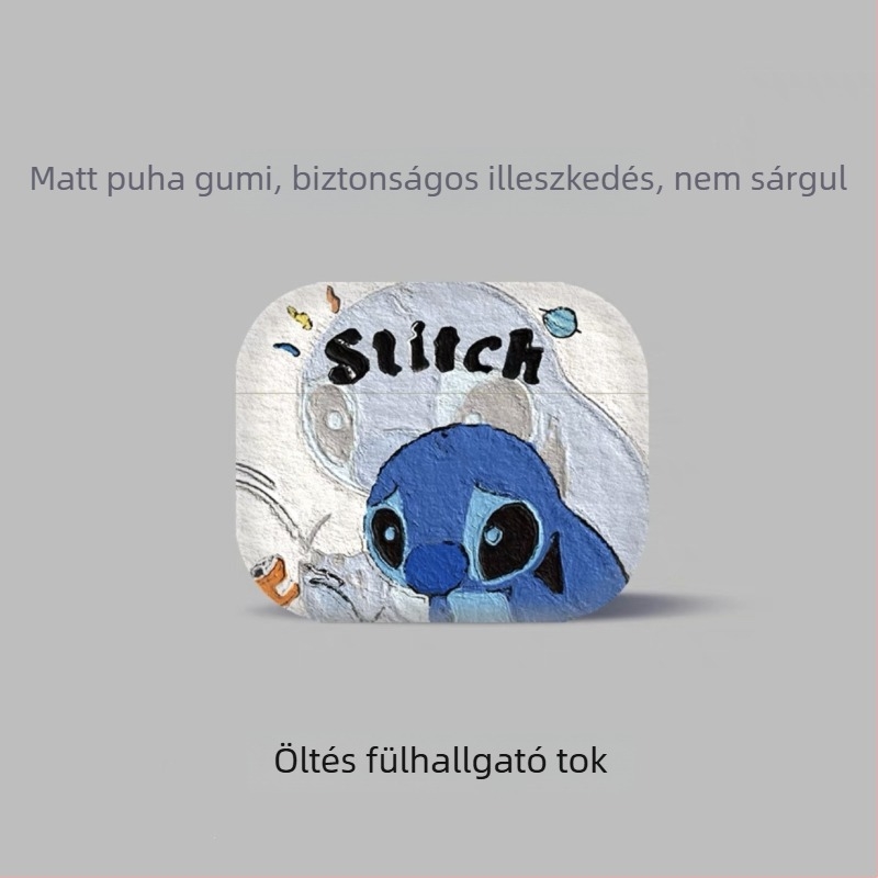 Van Gogh dizájn AirPods Pro 2 védőtok, matt puha szilikon, domborított felület