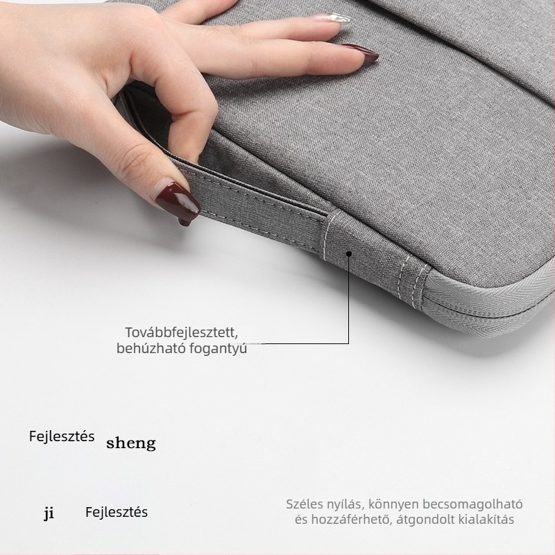 Kézi fogantyúval ellátott laptop tok, kompatibilis 13,3‑inch MacBook Air és 14‑inch Huawei