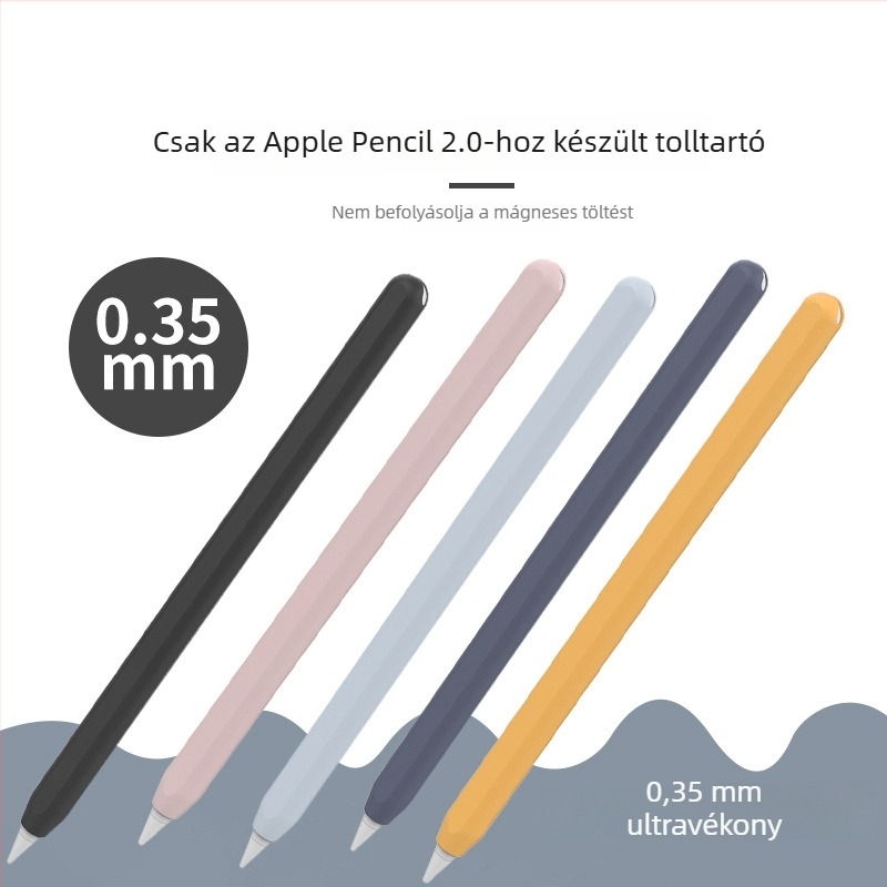 Apple Pencil 2. generációhoz szilikon tok – ütésálló védelem, puha külső, aranyos stílus, mágneses töltés, testreszabható