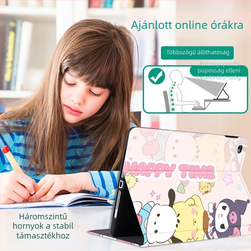 Szilikon védőtok iPad Air 2-hez (2023-as modell), aranyos 10,9 hüvelykes karikatúra stílus, kompatibilis az iPad Air 4/5 és az iPad Pro 11 hüvelykes