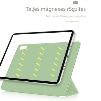 Bőrhatású tok iPad számára mágneses kétszárnyú klip, alvó/ébresztő funkció, ütésálló, tartó, hőelvezetés, kompatibilis iPad Pro 11, Air 6 és Pro 13, 10.9 hüvelyk