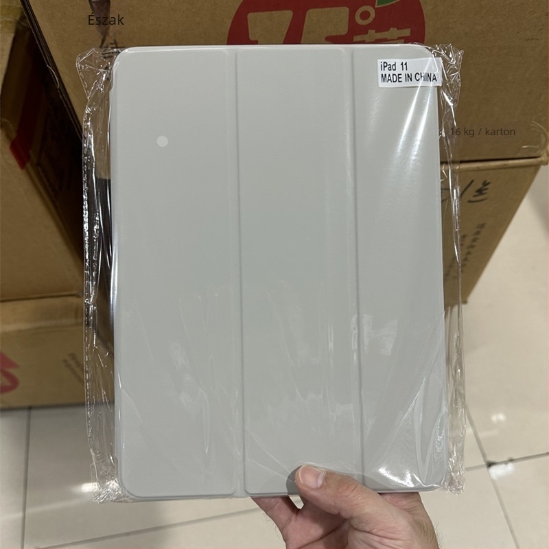 Bőrhatású tok iPad számára mágneses kétszárnyú klip, alvó/ébresztő funkció, ütésálló, tartó, hőelvezetés, kompatibilis iPad Pro 11, Air 6 és Pro 13, 10.9 hüvelyk