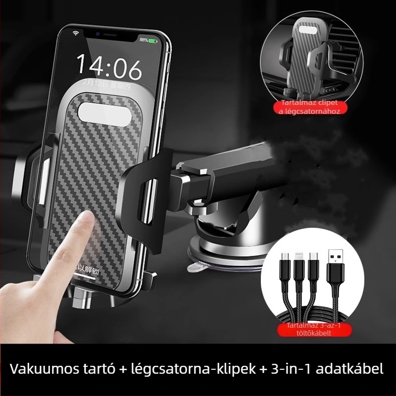 Autótelefon-tartó a légkivezetéshez – navigáció-kompatibilis, japán stílus (ABS műanyag; 2024 modell; rendkívül stabil)