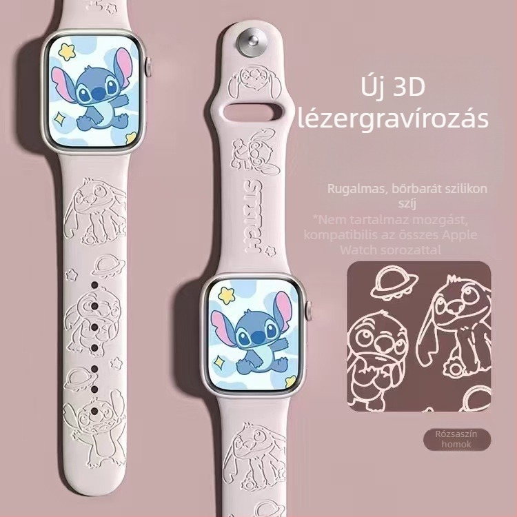 JBL szilikon Apple Watch szíj lézergravírozással és márkajelzéssel, csattal
