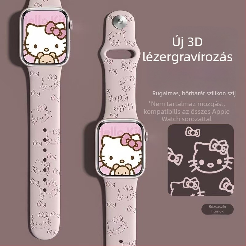 JBL szilikon Apple Watch szíj lézergravírozással és márkajelzéssel, csattal