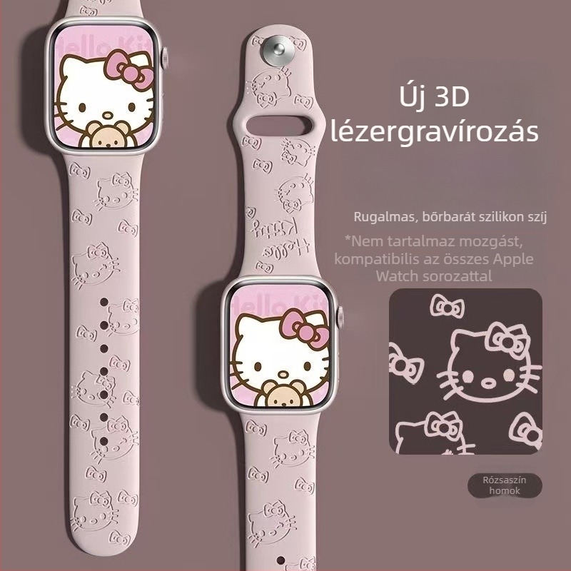 JBL szilikon Apple Watch szíj lézergravírozással és márkajelzéssel, csattal
