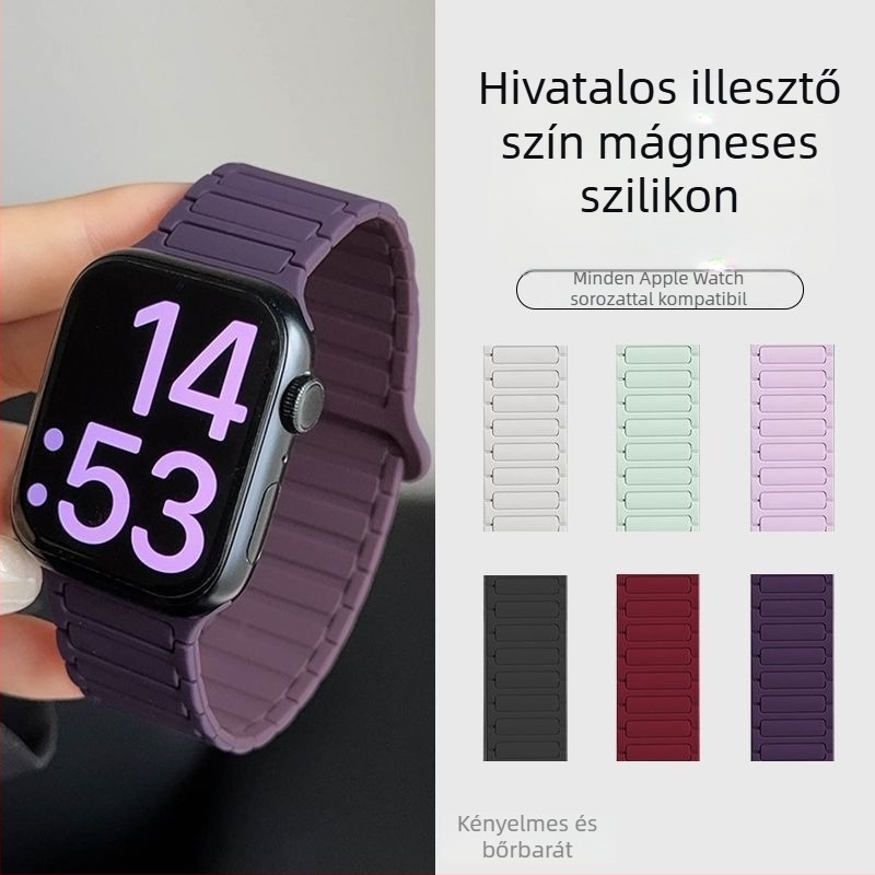 Óraszíj – rozsdamentes acél, 12 mm-es csatlakozó szélesség, egyhurok csat, divatos stílus
