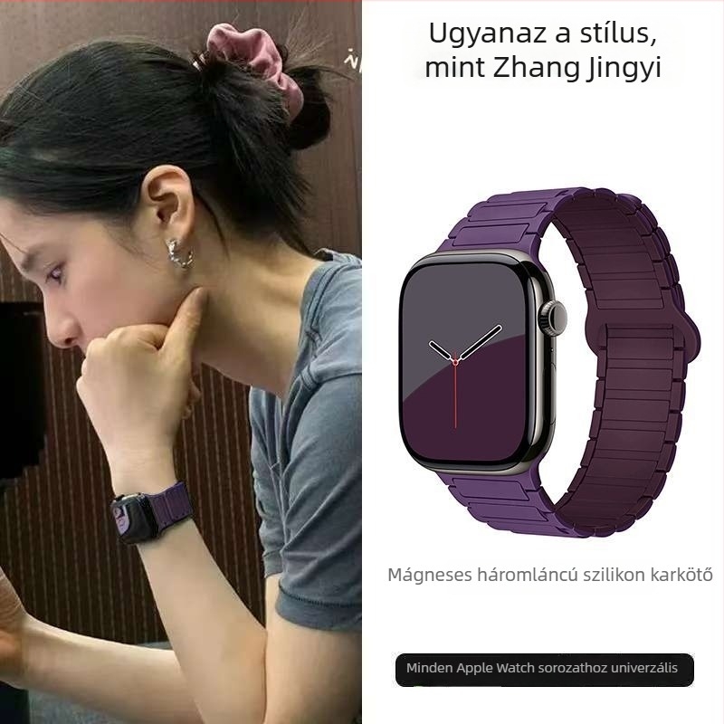 Óraszíj – rozsdamentes acél, 12 mm-es csatlakozó szélesség, egyhurok csat, divatos stílus