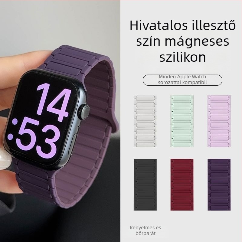 Óraszíj – rozsdamentes acél, 12 mm-es csatlakozó szélesség, egyhurok csat, divatos stílus