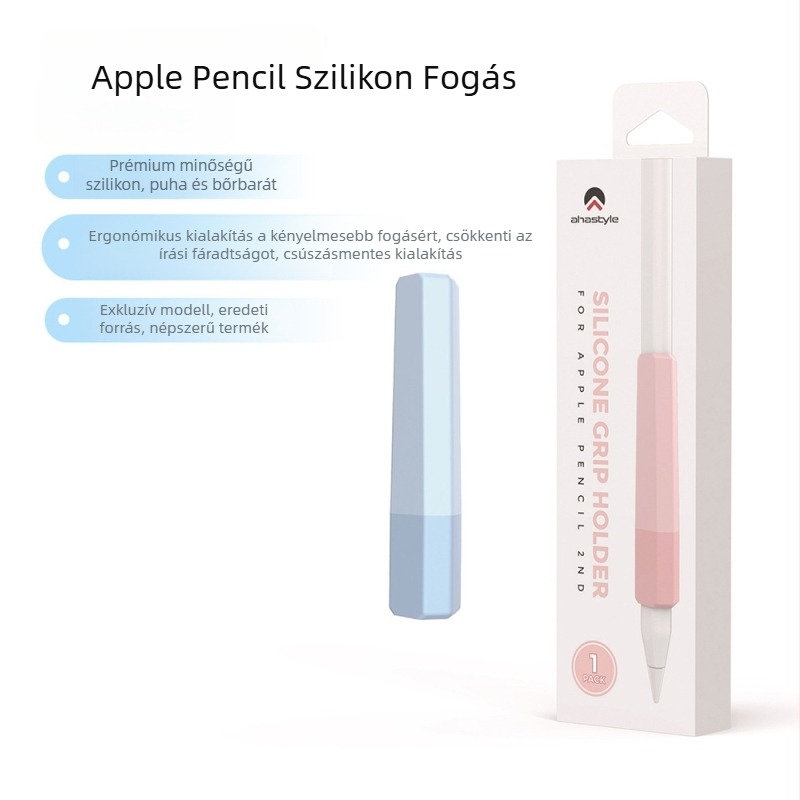 Szilikon tollfogó Apple Pencilhez 1–3 (USB-C) – arany beillesztésű kivitel, AhaStyle