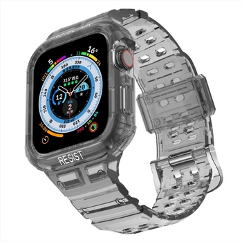 Átlátszó TPU Apple Watch csuklópánt, egy darabból álló, 38/40/41 mm és 42/44/45 mm méretekhez