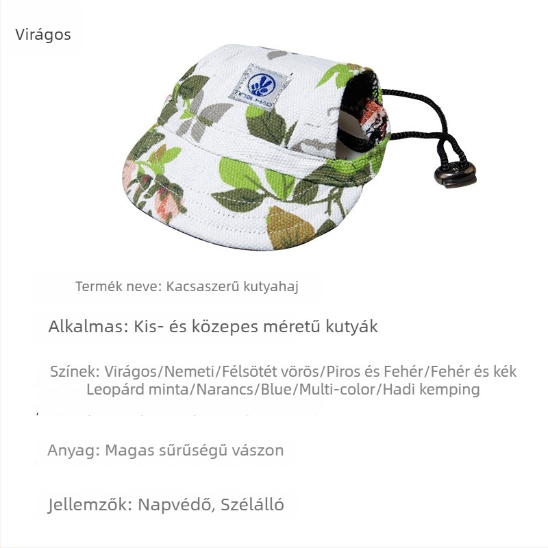 Kisállat kültéri baseball sapka, poliészter, twill szövés, nyomtatás, négy évszakos, lezser stílus