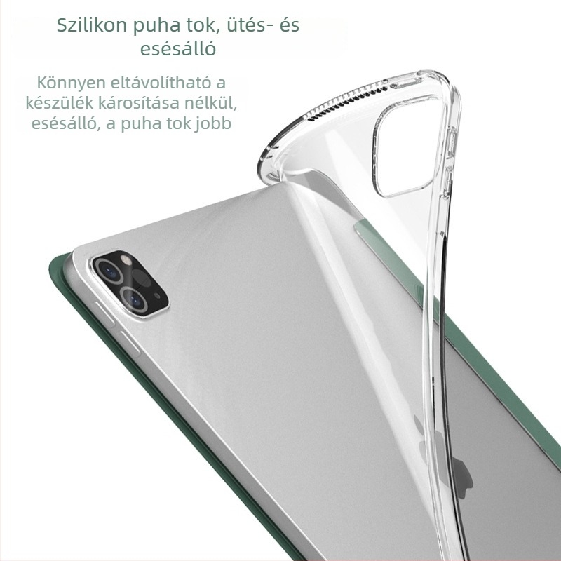 Több összecsukható szilikon puha tok állvánnyal iPad Pro 12.9/11 és 9.7 hüvelyk