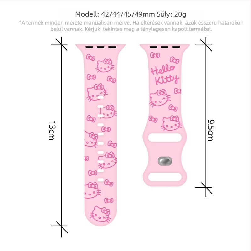 Új lézerrel gravírozott, domborodó mintázatú Apple Watch szíj, kartún motívummal a S1098765 generációhoz
