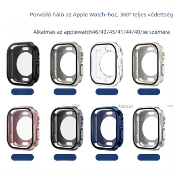Apple Watch védőtok S10-hez – 360° teljes körű védelem, porálló, integrált kijelzőfilmmel, PC anyag