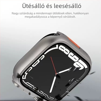 Apple Watch védőtok S10-hez – 360° teljes körű védelem, porálló, integrált kijelzőfilmmel, PC anyag