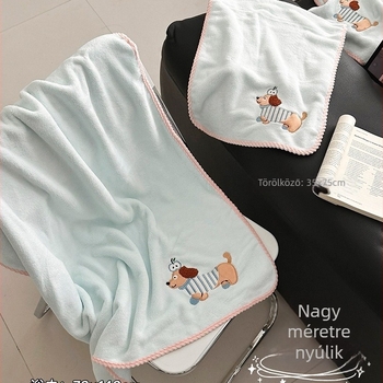 Három darab mikroszálas törölközőből álló fürdőkészlet hajszárító sapkával, könnyű, egyenként kevesebb mint 100 g, 150D Jacquard szövés