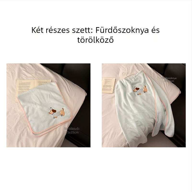 Három darab mikroszálas törölközőből álló fürdőkészlet hajszárító sapkával, könnyű, egyenként kevesebb mint 100 g, 150D Jacquard szövés