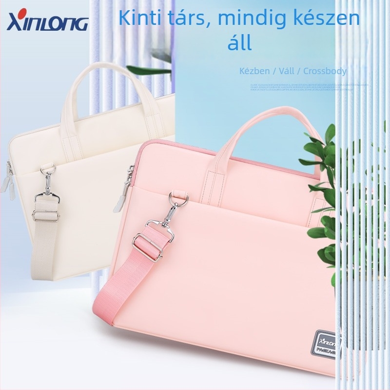 XINLONG PU Bőr Laptop Táska - Vízálló, Kopásálló, Ütésálló, Terheléscsökkentő - Uniszex