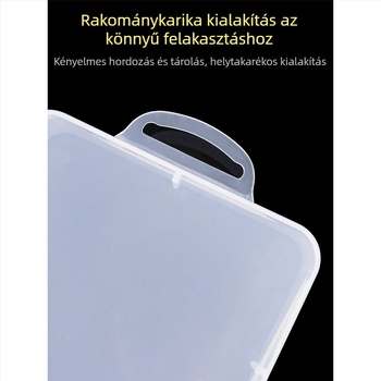 Átlátszó műanyag tároló doboz elektronikus alkatrészek és csavarok számára — ideális szerelő- és alaplapokhoz, erős keret