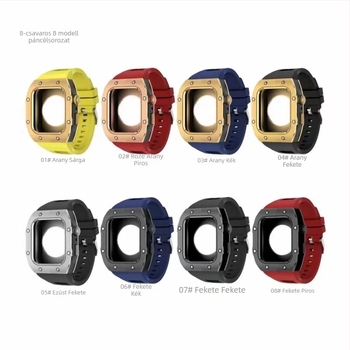 Ötvözetes védőtok integrált szíjjal Apple Watchhoz