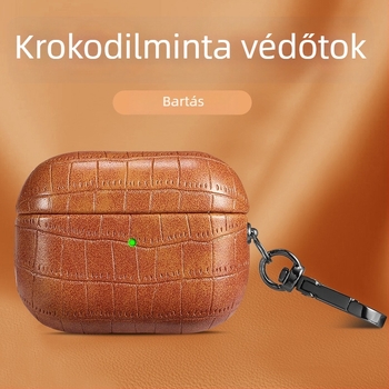 AirPods Pro 2 tok – TPU anyag, domborított krokodilbőr textúra, teljes védelem AirPods Pro 2-höz