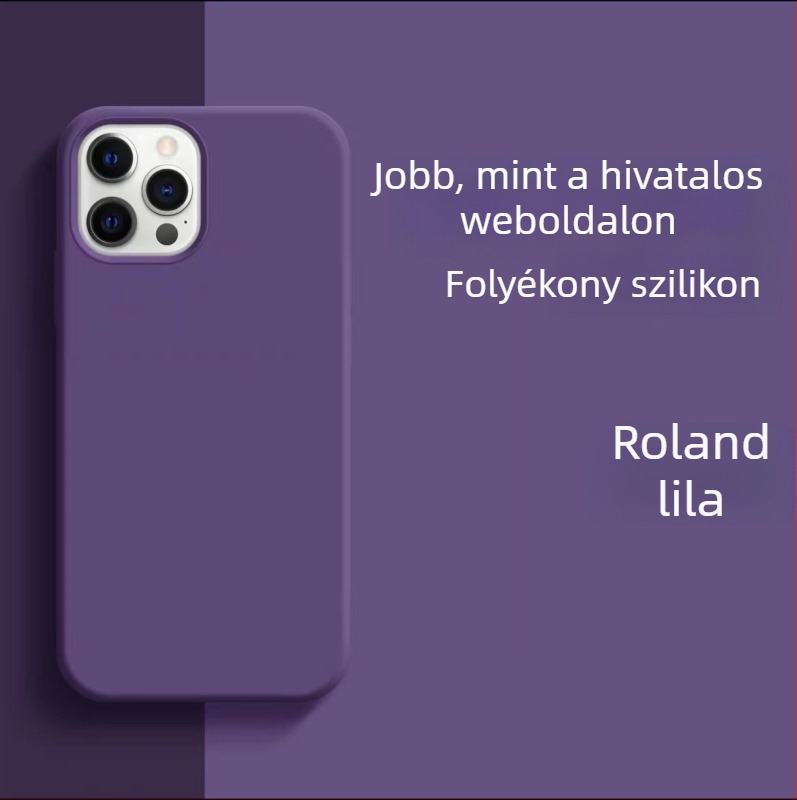 Folyékony szilikon tok teljes lefedettséggel és ütésálló védelemmel iPhone 14 Pro Max és 14 Plus számára