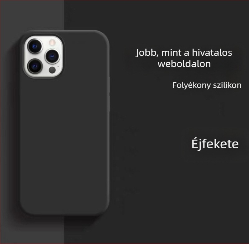 Folyékony szilikon tok teljes lefedettséggel és ütésálló védelemmel iPhone 14 Pro Max és 14 Plus számára