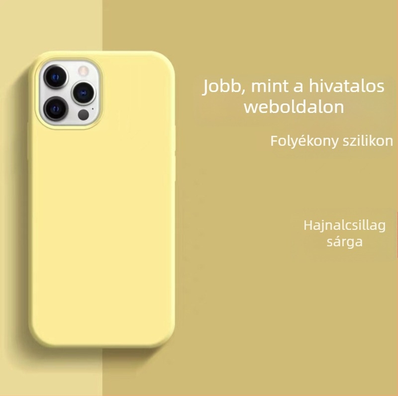 Folyékony szilikon tok teljes lefedettséggel és ütésálló védelemmel iPhone 14 Pro Max és 14 Plus számára
