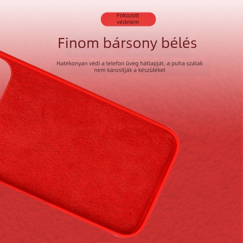 Folyékony szilikon tok teljes lefedettséggel és ütésálló védelemmel iPhone 14 Pro Max és 14 Plus számára