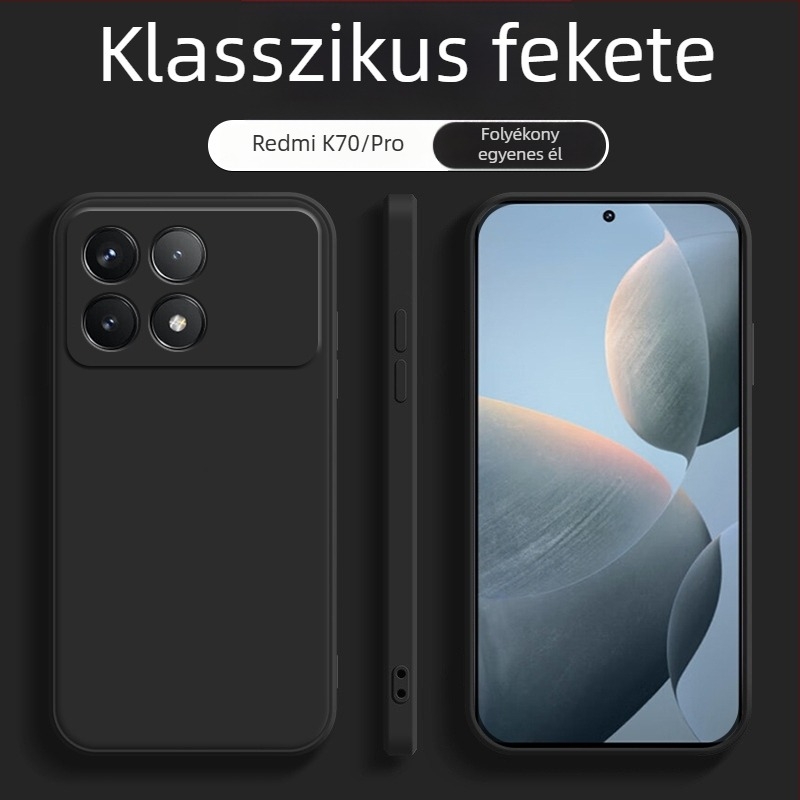 Redmi K70 Supreme Edition tok – új folyékony szilikon, egyenes oldalak, teljes lefedettség, ütésálló védelem