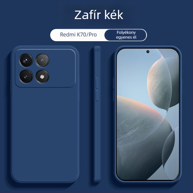 Redmi K70 Supreme Edition tok – új folyékony szilikon, egyenes oldalak, teljes lefedettség, ütésálló védelem