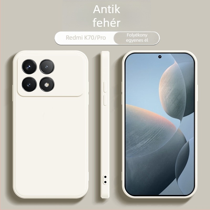 Redmi K70 Supreme Edition tok – új folyékony szilikon, egyenes oldalak, teljes lefedettség, ütésálló védelem