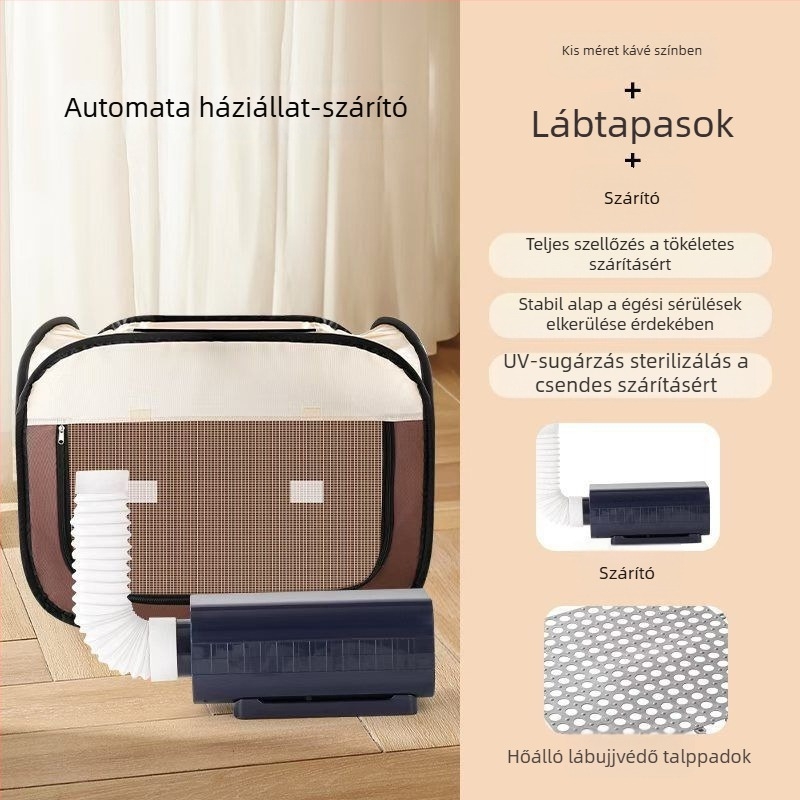 3. generációs háziállat-szárító doboz macskáknak, teljesen automata otthoni használatra, teljesítmény <1000W, feszültség ≤36V