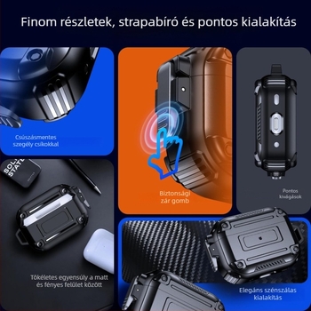 AirPods tok — TPU+PC, matt felület, injekciós öntés, Apple számára