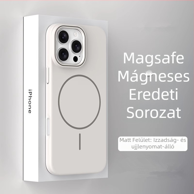 Polikarbonát tok iPhone 13/14 sorozathoz, lágy érintésű felülettel, vékony mágneses gyűrűvel, teljes védelem, ujjlenyomat-mentes, hőelvezetés
