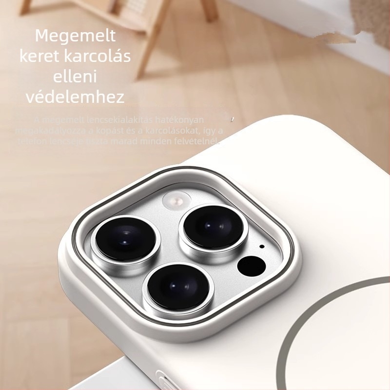 Polikarbonát tok iPhone 13/14 sorozathoz, lágy érintésű felülettel, vékony mágneses gyűrűvel, teljes védelem, ujjlenyomat-mentes, hőelvezetés