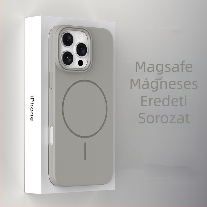 Polikarbonát tok iPhone 13/14 sorozathoz, lágy érintésű felülettel, vékony mágneses gyűrűvel, teljes védelem, ujjlenyomat-mentes, hőelvezetés