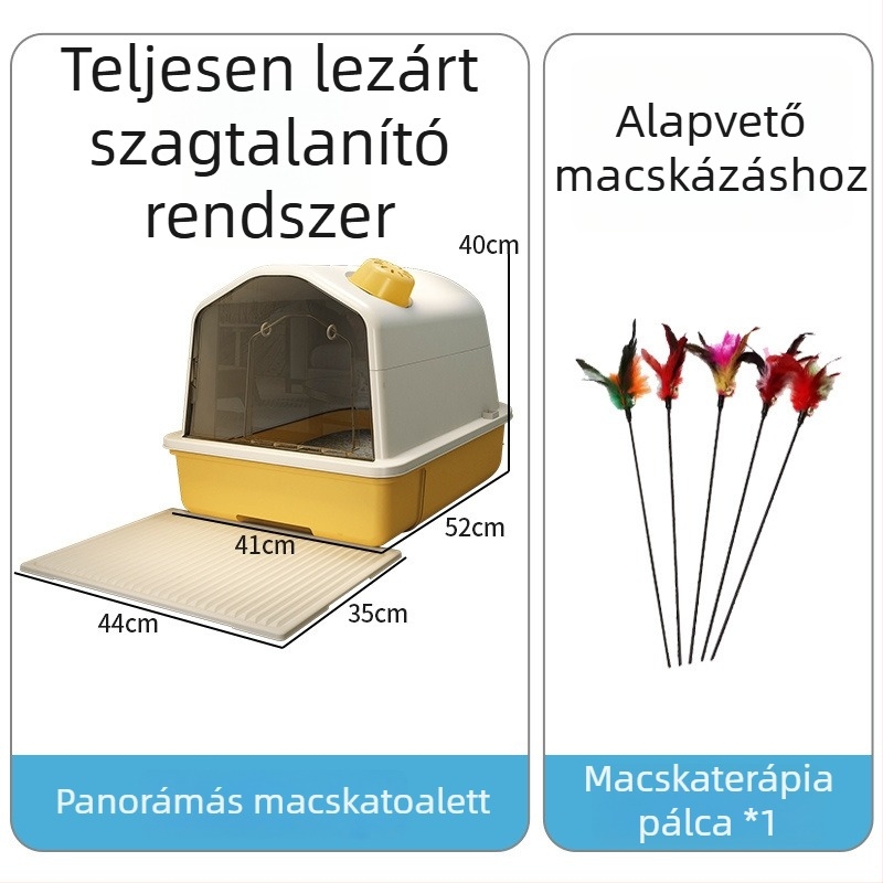 Chi Weng macska toalett automata dezodoráló rendszerrel, fiókos kialakítású, teljesen zárt; Anyag: Egyéb anyagok; Nem importált