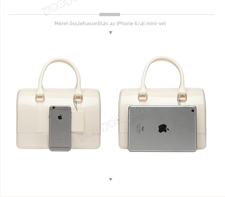 PVC-ből készült párnás alakú táska, cipzáros zárás, egyszínű, crossbody válltáska