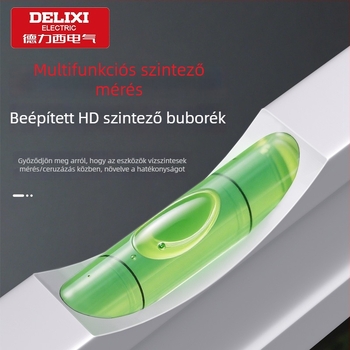 Delixi Electric Teljesen alumíniumból készült derékszögű vonalzó, 90°, vastított, többfunkciós, kiváló precizitás faipari használatra