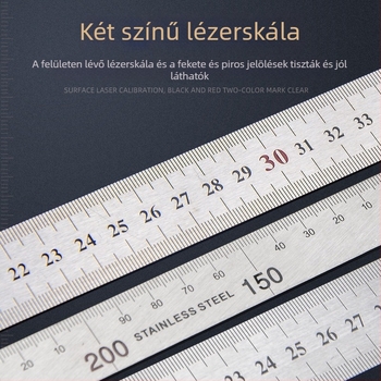 Derékszögű háromszög vonalzó, rozsdamentes acél, 90° szög, precíz faiparhoz, többfunkciós alumíniumötvözet